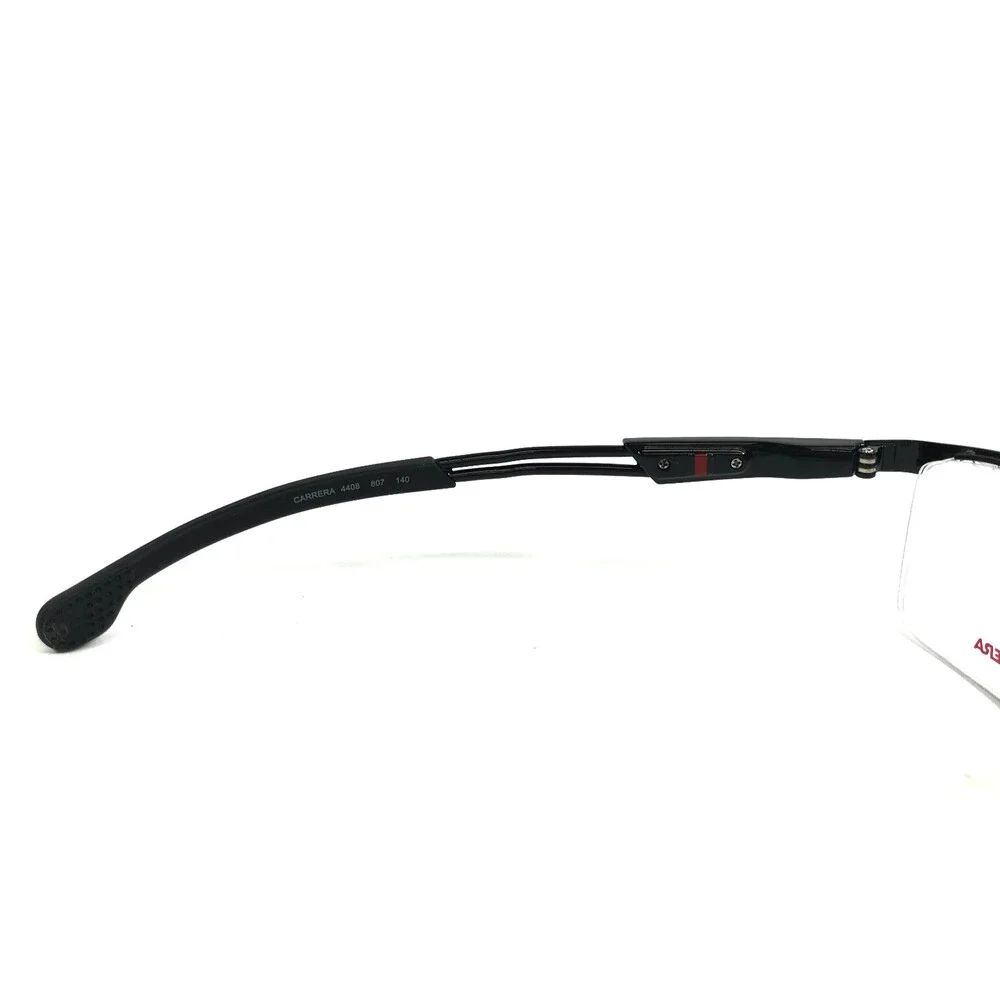 Carrera Eyeglasses Frames 4408 807 Shiny Black Rectangle Half Rim 56-19-140